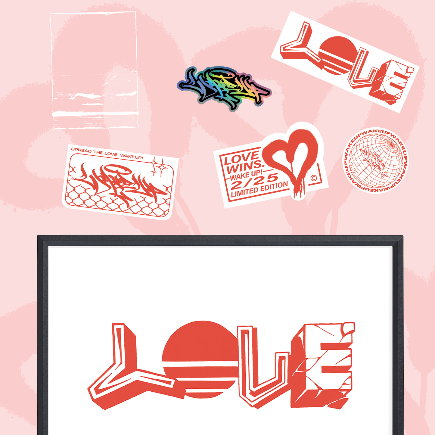 'LOVE WINS' STICKERS & ART PRINT