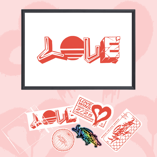 'LOVE WINS' STICKERS & ART PRINT